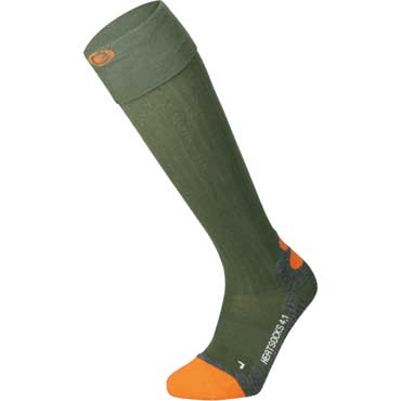 LENZ heat sock 4.1 toe cap grn/orange