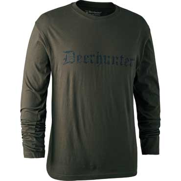 Deerhunter Logo T-Shirt Langarm Bark Green