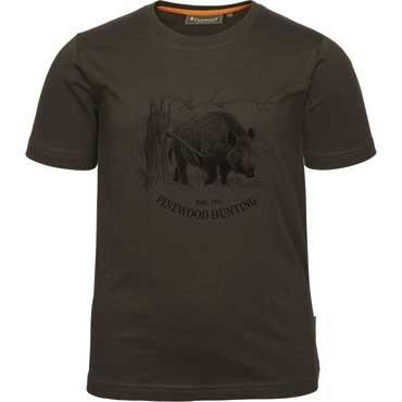 PINEWOOD Wild Boar Kids T-Shirt Suede Brown
