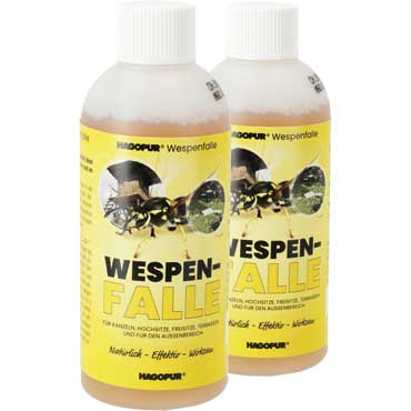 HAGOPUR Wespen-Falle Nachfllpackung Lock-Flssigkeit 2 Flaschen  125ml